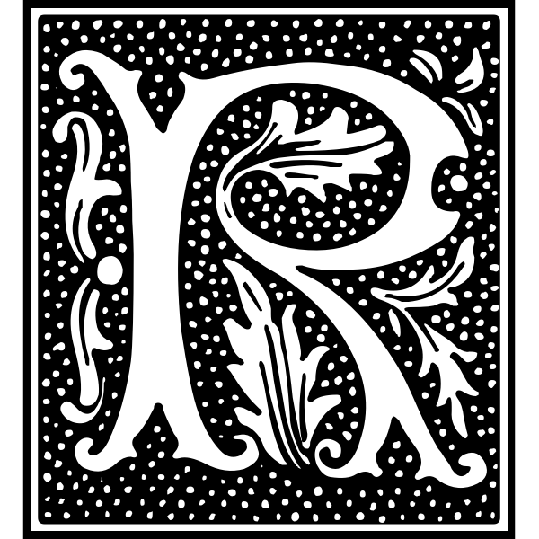 SVG Euclid Initial Letter R