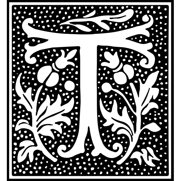 SVG Euclid Initial Letter T