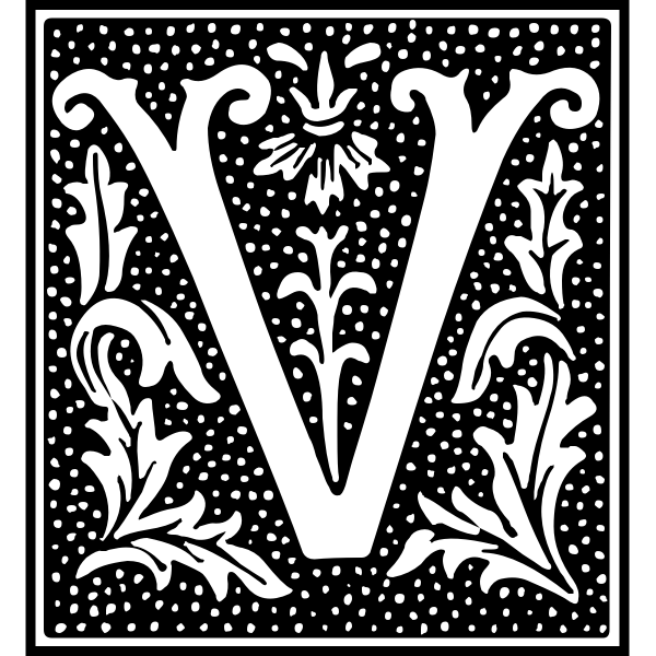 SVG Euclid Initial Letter V
