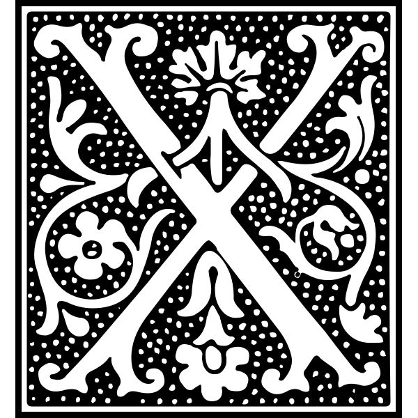 SVG Euclid Initial Letter X
