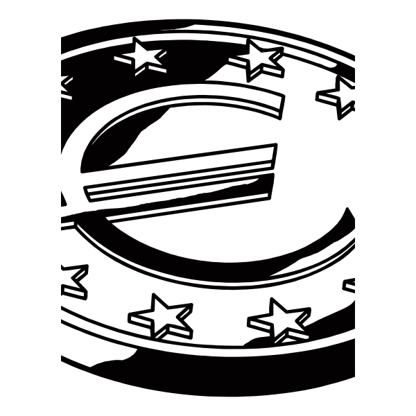 SVG Euro coin vector graphics