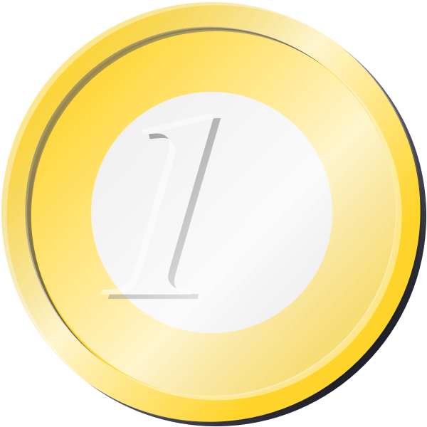 SVG Euro coin vector image