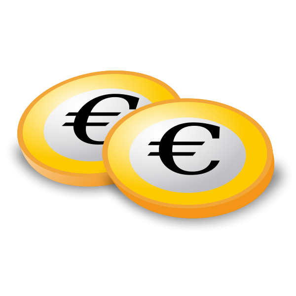 SVG Euro Coins Vector Graphics