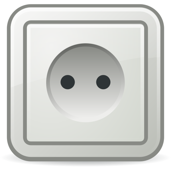 SVG European power socket vector graphics