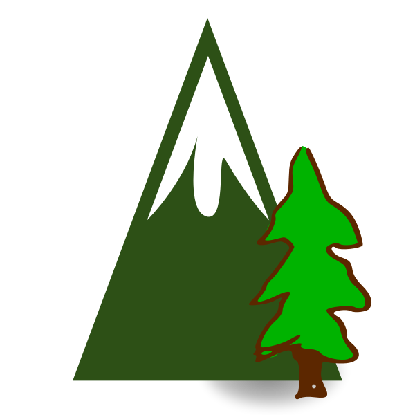 SVG Evergreen mountain