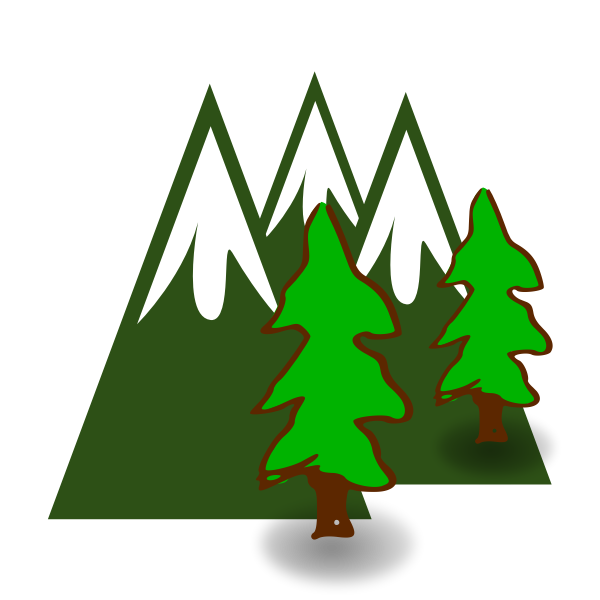 SVG Evergreen mountains