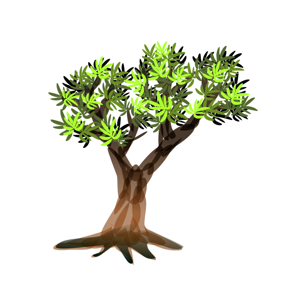 SVG Evergreen tree