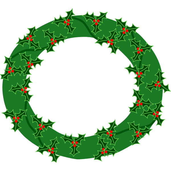 SVG Evergreen wreath vector image