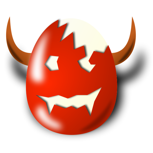 SVG Evil Easter egg shell vector drawing
