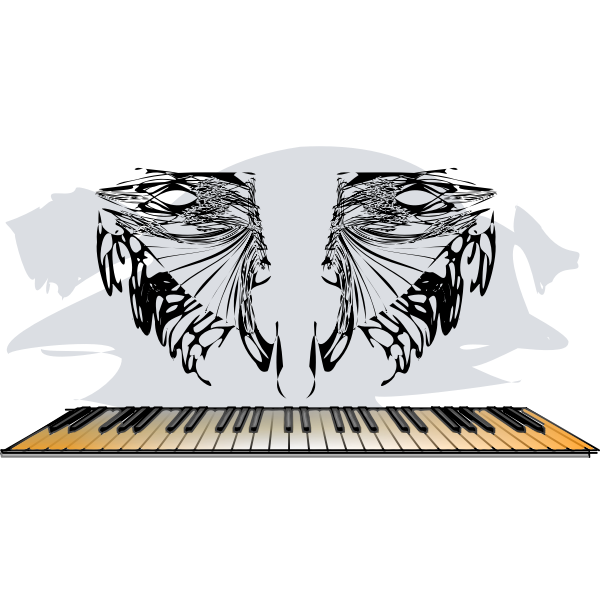 SVG Evil piano keyboard vector image