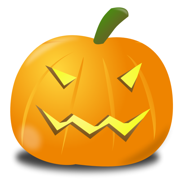 SVG Evil pumpkin vector illustration