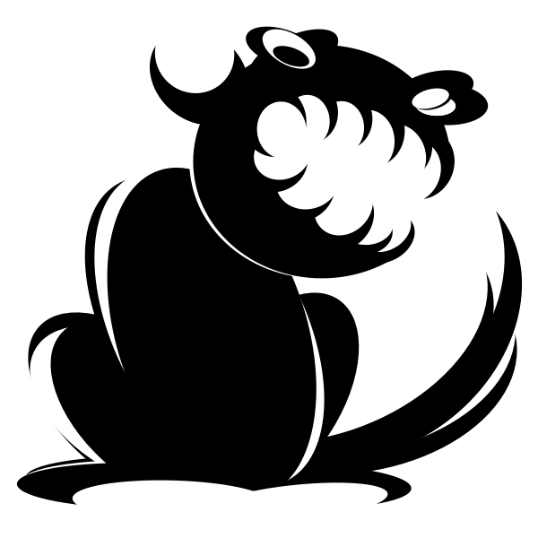 SVG Evil squirrel silhouette