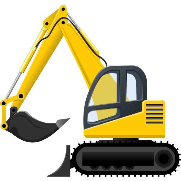 SVG Excavator tool vector drawing