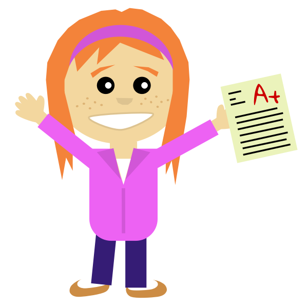 SVG Excellent student girl