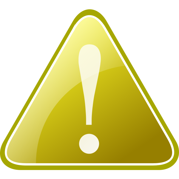 SVG Exclamation mark button label vector image