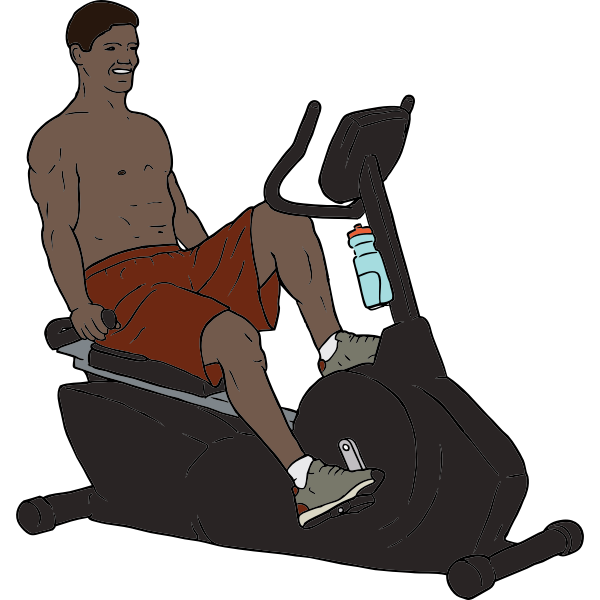 SVG Exercise Bike Man