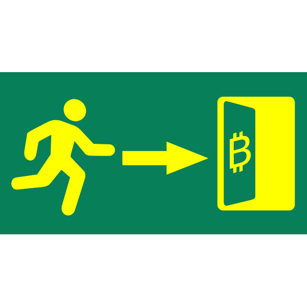 SVG Exit Bitcoin sign