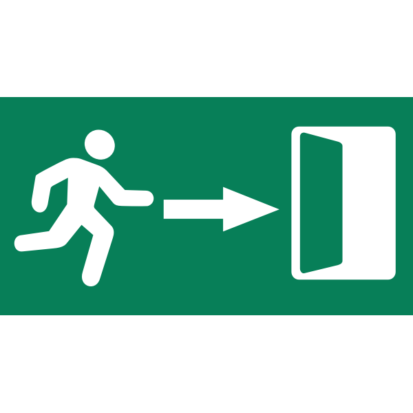 SVG Exit sign image
