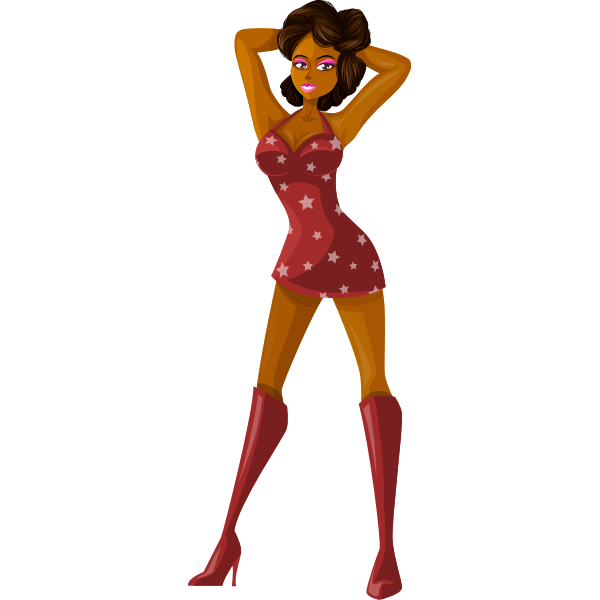 SVG Exoti dancer in red
