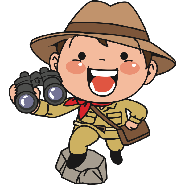 SVG Explorer with binoculars