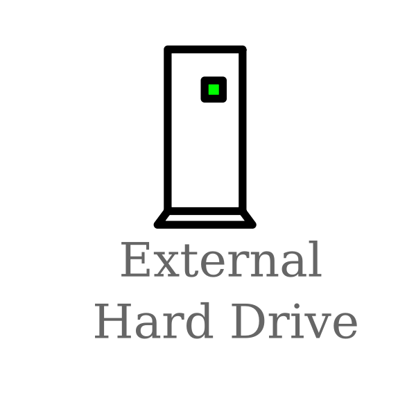 SVG External Hard Drive Labelled