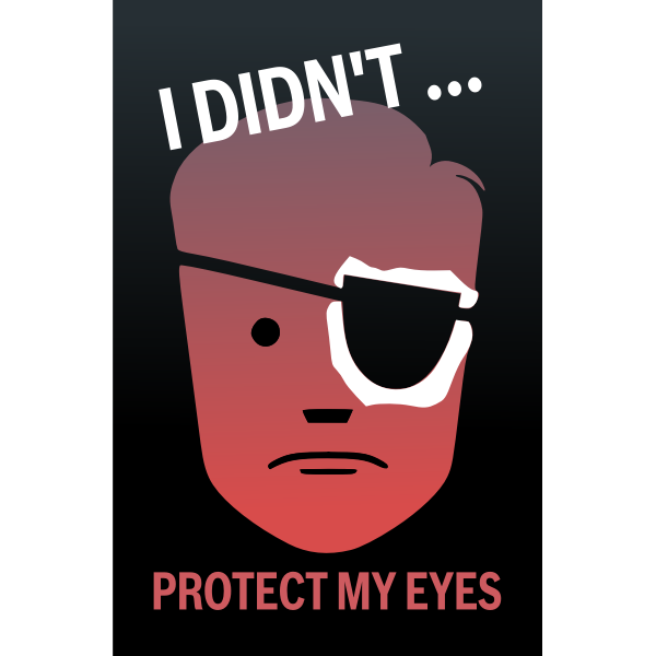 SVG Eye protection poster