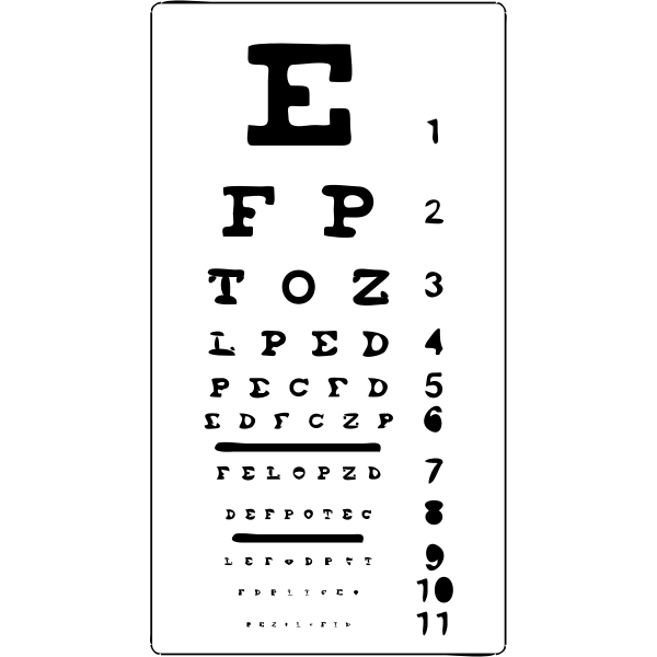 SVG Eye test silhouette
