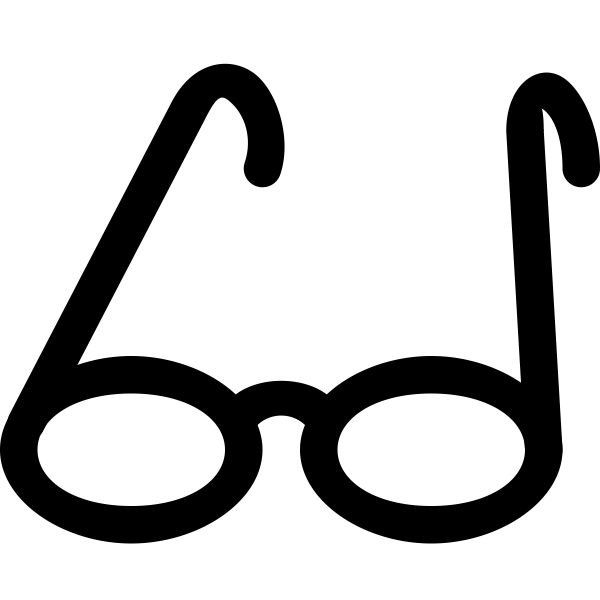 SVG Eyeglasses vector silhouette