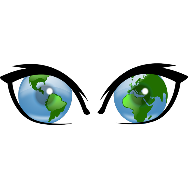 SVG Eyes for the world vector illustration