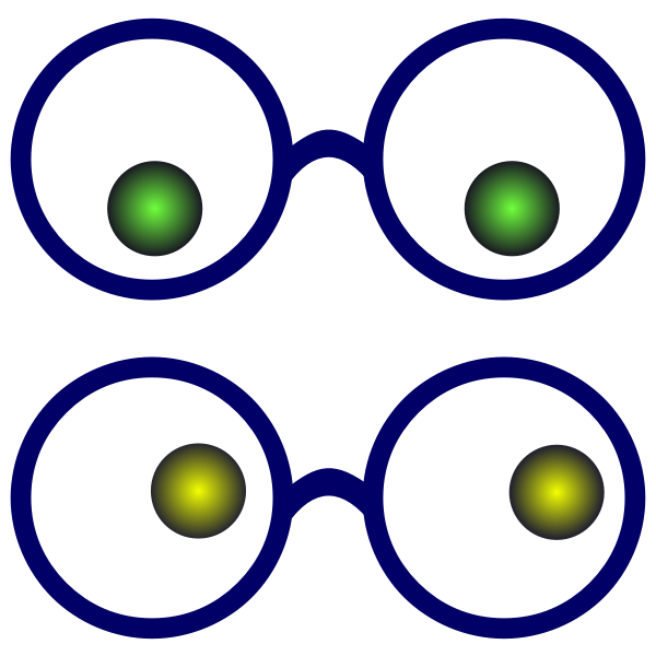 SVG Eyes with glasses