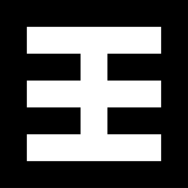 SVG Fabricatorz symbol in black vector illustration