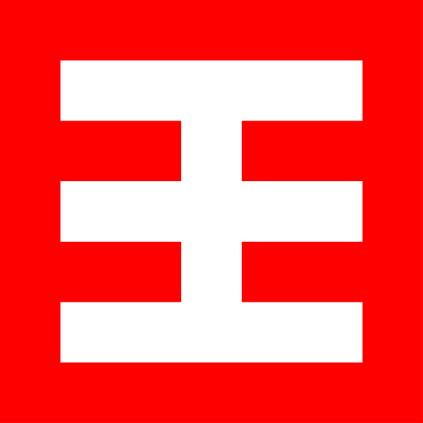 SVG Fabricatorz symbol in red vector image