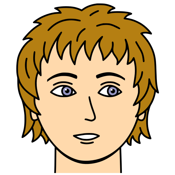SVG face 1 colour