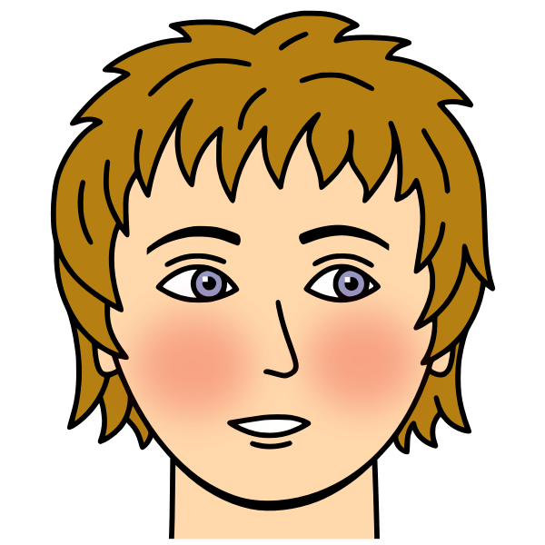 SVG face 1 colour