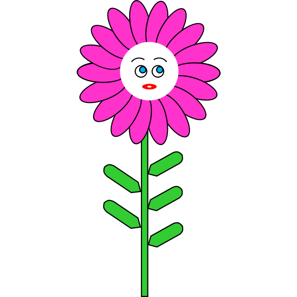 SVG face flower purple