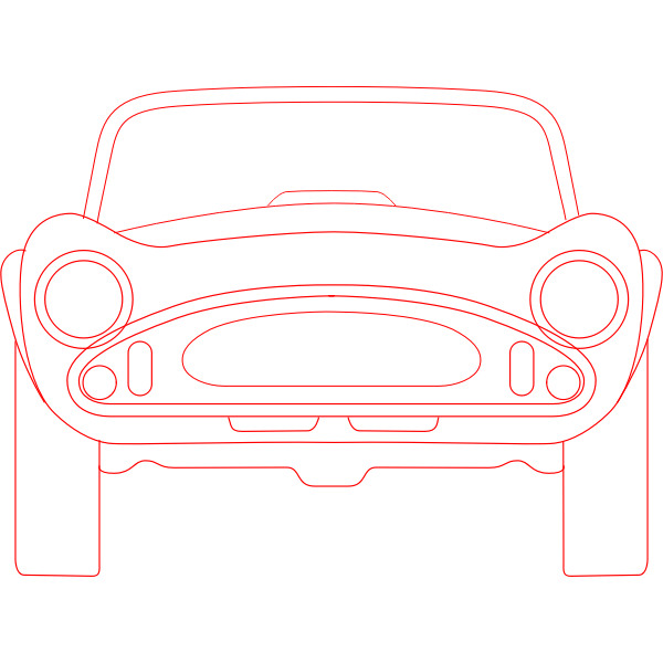 SVG Face front of Shelby Cobra vector illustration