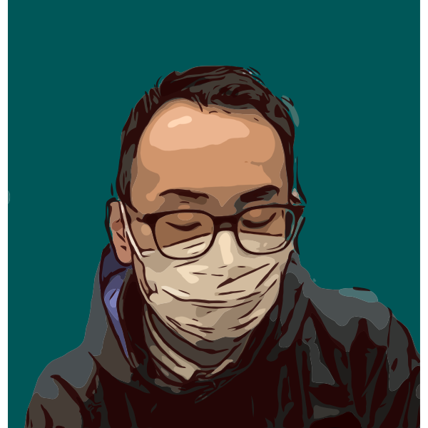 SVG Face Mask Man