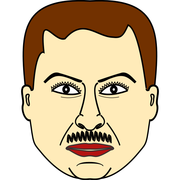 SVG Face of a man with mustache