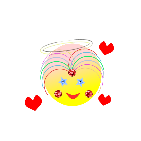 SVG Face of an angel