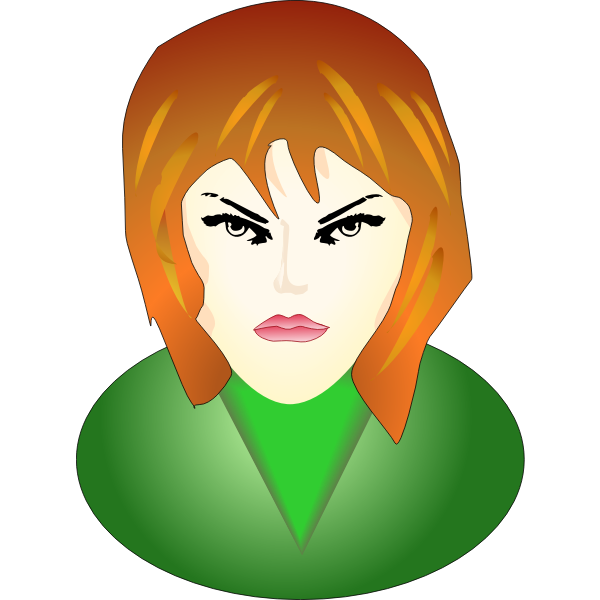 SVG Face of angry woman vector