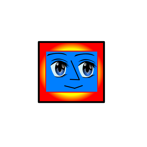 SVG face with big eyes