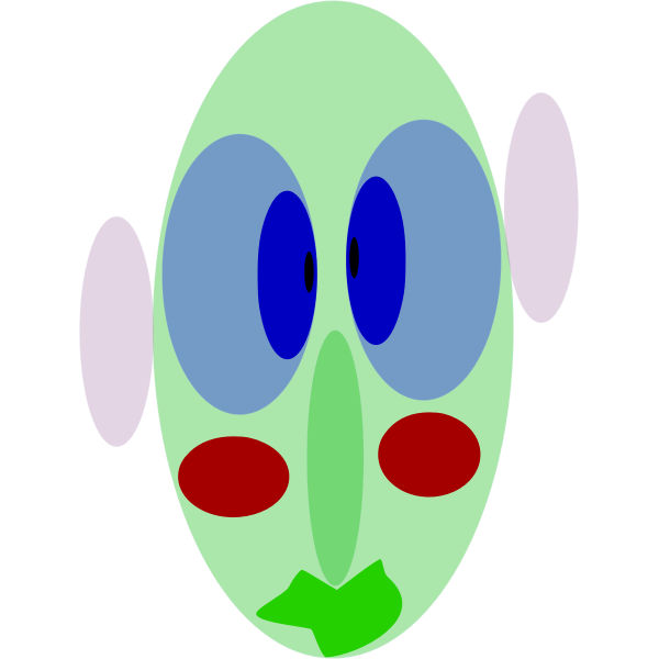 SVG Face With Eyes Ears