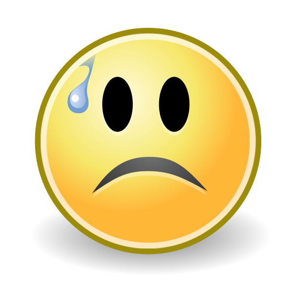 SVG Face with sweatdrop
