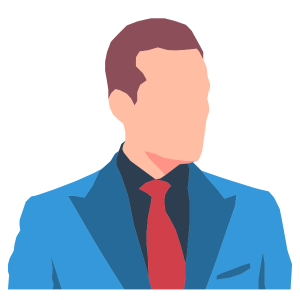 SVG Faceless male avatar image