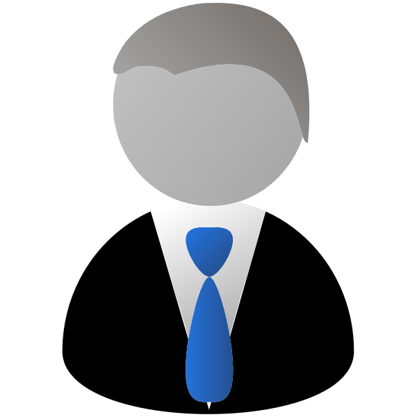 SVG Faceless Man In Suit Icon