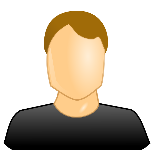 SVG Faceless man vector icon