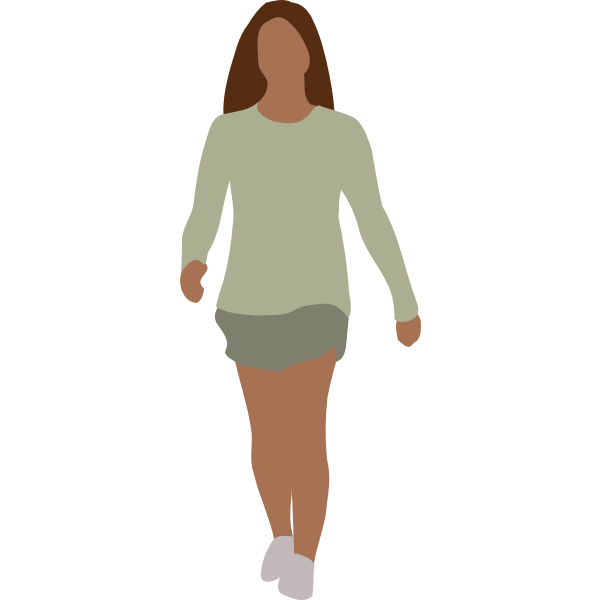SVG Faceless woman walking vector image