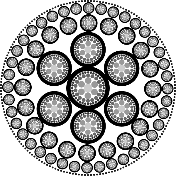 SVG Fading gray circles