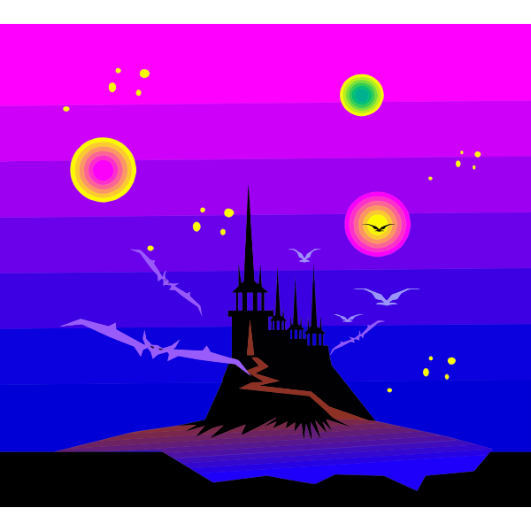 SVG Fairy tale castle