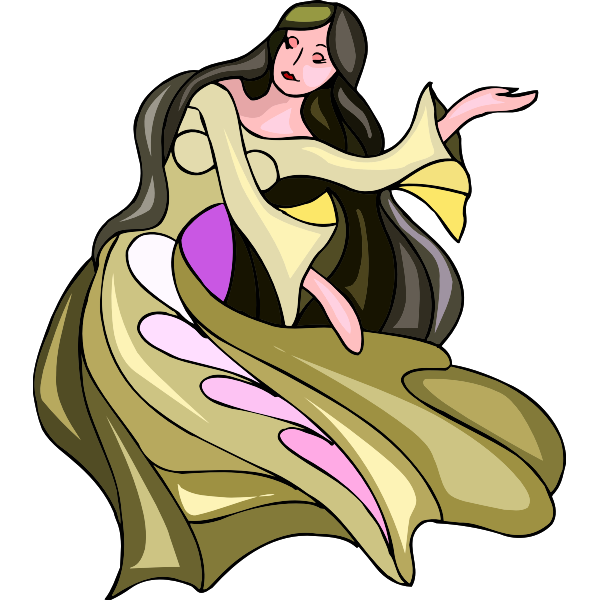 SVG Fairy with long hair